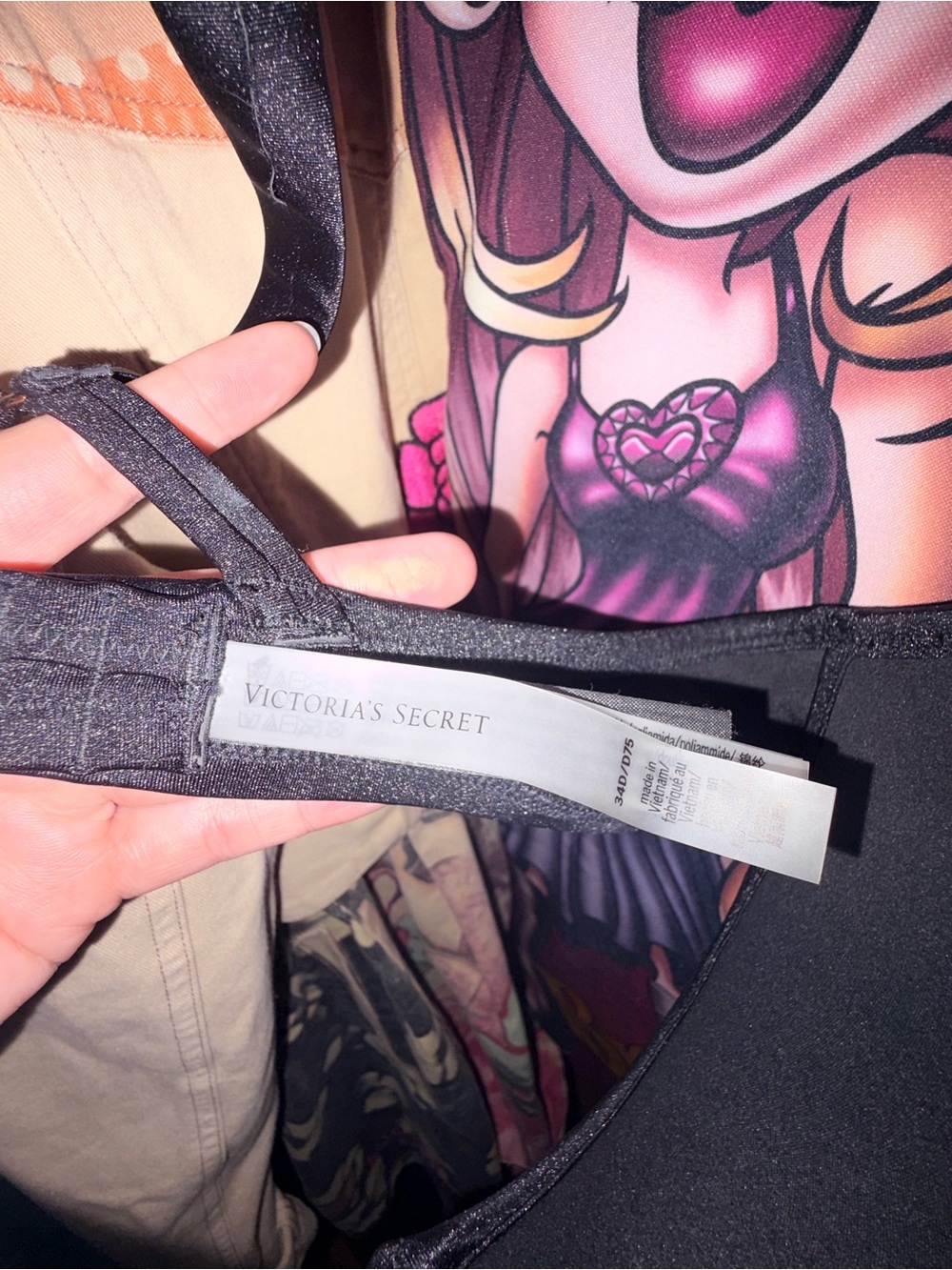 Victoria's Secret Black Shimmery Halter Swim Top - Picture 4 of 4